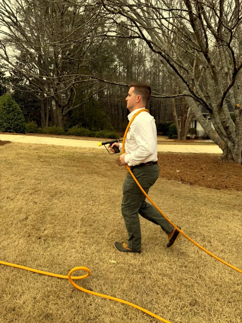 Professional spray wand used in the Weed Wipeout Protocol